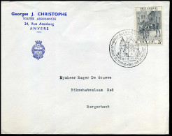 Cover Naar Borgerhout - 'Georges J. Christophe, Antwerpen' - 1284 Dag Van De Postzegel - Cartas & Documentos