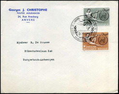 Cover Naar Borgerhout - 'Georges J. Christophe, Antwerpen' - 1231/32 Europa CEPT - Cartas & Documentos
