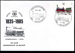 2171 Op Envelop - 'Philaclub-Spoor, Antwerpen' - 150 Jaar Spoorwegen In België - Brieven En Documenten