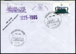 2170 Op Envelop - 'Philaclub-Spoor, Antwerpen' - 150 Jaar Spoorwegen In België - Lettres & Documents