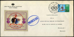 1456 + E104 - FDC - Olympische Spelen Mexico 1968 - Erinnofilie [E]