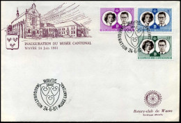 1169/71 - Rotary-Club De Wavre - Inauguration Du Musée Cantonal - Cartas & Documentos