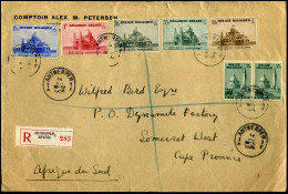 Aangetekende Cover Naar Somerset West, South Africa - 471/75 + 2 X 484 - 'Comptoir Alex M. Petersen" - Lettres & Documents