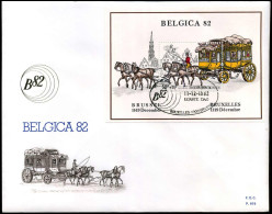 BL59 - FDC - Belgica 82 - Stempel : Bruxelles-Brussel - 1981-1990