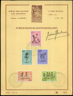 1399/03 - Jubelpostzegeltentoonstelling - School Der Filatelie Van Antwerpen - Met Handtekening - Cartas & Documentos