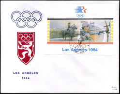 BL60 - FDC - Olympische Spelen Los Angeles 1984 - Stempel : Wavre - 1981-1990