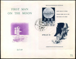 BL46 - FDC - First Man On The Moon - Stempel : Gent - 1961-1970