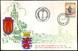 1367 - Dag Van De Postzegel - 'Feest Van De Infanterieschool Op 4 En 5 Mei 1967' - 1961-1970