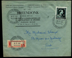 696 Op Aangetekende Brief Naar Visé - 'Vriendenkring Der Postmannen Uit Breendonk, Brussel - Cartas & Documentos