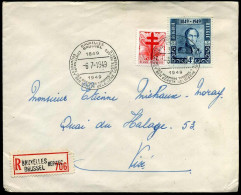 789 + 810 Op Aangetekende Brief Naar Visé - Storia Postale