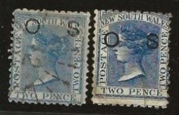 New South Wales      .   SG    .   O 3  2x    .   O      .     Cancelled - Used Stamps