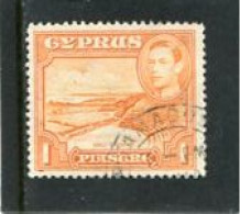 CYPRUS - 1938   GEORGE VI  1 Pi  FINE USED - Cipro (...-1960)