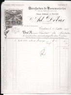 Manufacture De Passementeries  Félix Debax & Neveu. Ad. Debax, Succ Toulouse, à M. Lambret Fils à Montauban. 1905. - 1900 – 1949