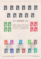 1978 FRANCE Document De La Poste Sabine 1977 1978 N° Entre 1962 Et 1979 - Documenten Van De Post