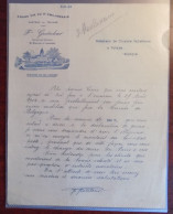 Lettre Avec Gravure Ets " Gd. Vin Du St-Emilionnais Château Tailhas " Libourne 1919 - 1900 – 1949