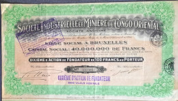 Société Industrielle Et Minière Du Congo Oriental - Bruxelles - 1928 - Afrique