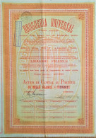 Drogueria Universal - Act.de Capital Au Porteur (1888) - Anvers - Autres & Non Classés