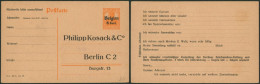 Guerre 14-18 - EP Au Type 8ctm Orange Neuf / Repiquage "PhilippKosack & Cie" - Occupation Allemande