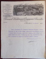 Lettre Avec Gravure Ets " Brasserie Wielemans Ceuppens Bruxelles " 1934 - 1900 – 1949