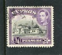 CYPRUS - 1938  GEORGE VI  3/4 Pi  FINE USED - Chipre (...-1960)