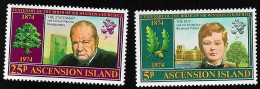 1974 Famous Person  Michel AC 181 - 182 Stamp Number AC 181 - 182 Yvert Et Tellier AC 182 - 183 Xx MNH - Ascension (Ile De L')