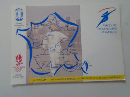 D203200     CPM -  Parcours De La Flamme Olympique Jeux Olympiques Albertville 1992 - Jeux Olympiques