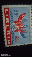LİBERİA-1980-90         25   CENT      AİR MAİL        UNUSED - Liberia