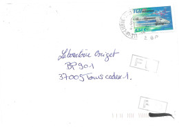 TIMBRE N° 4061  -  TGV EUROPEEN  - AU TARIF DU 1 10 06 AU 28 2 08  -  SEUL SUR LETTRE  -  2007 - Postal Rates