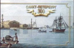 Russie 2001 N° 6555-6559 ** St Petersbourg Emission 1er Jour Carnet Prestige Folder Booklet. - Neufs
