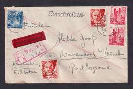 1948 - 1,88 Mk. Mischfrankatur Auf Eilboten-R-Brief Ab Worms Nach Warendorf - Sonstige & Ohne Zuordnung