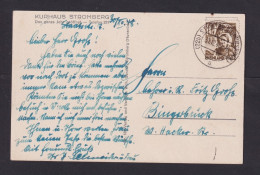 1948 - 10 Pf. (3) Auf Karte Ab Stromberg Nach Bingerbrück  - Otros & Sin Clasificación