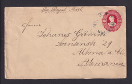 1895 - 10 C. Ganzsache Ab Guayaquil Nach Altona - Equateur