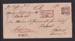 1880 - 25 Pfge. (35a) Auf Ort-Einschreibebrief In Halle - Geprüft - Cartas & Documentos