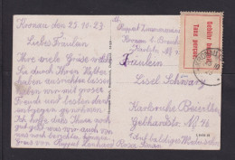 1923 - Lokalausgabe Karlsruhe OPD II - Karte Ab Kronau Nach Karlsruhe - Geprüft - Covers & Documents