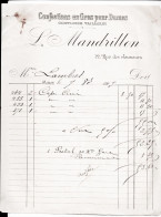 Confections En Gros Pour Dames, Costumes, Tailleurs. L. Mandrillon à Paris. à M. Lambret à Montauban. 1905. - 1900 – 1949