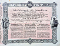 Republica Di San Marino (Prestito A Premi) 1908 - Sonstige & Ohne Zuordnung