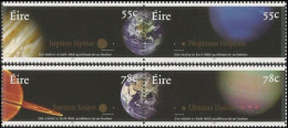 Ireland Irland Irlande 2007 Solar System Planets Set Of 4 Stamps In 2 Strips MNH - Unused Stamps