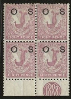 New South Wales      .   SG    .   O 43  Bloc Of 4  (2 Scans)   .   **  (1 Stamp: *)    .     MNH - Neufs