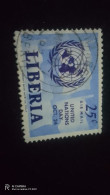 LİBERİA-1960-70         25   CENT     AİR MAİL       USED - Liberia