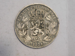 BELGIQUE 5 Francs 1871 - Silver, Argent - 5 Frank