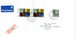 L78967 - Dänemark - 1994 - 24Kr Wappen MiF A R-Bf KARREBAEKSMINDE -> VILNIUS (Litauen) - Cartas & Documentos