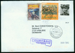 Br Brazil, Sao Paulo 2005 Cover > Denmark (MiNr 2722 "Der Schrei" Edvard Munch) #bel-1068 - Covers & Documents