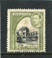 CYPRUS - 1938  GEORGE VI  18 Pi   FINE USED - Cyprus (...-1960)