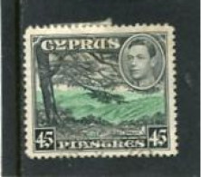 CYPRUS - 1938  GEORGE VI  45 Pi   FINE USED - Chipre (...-1960)
