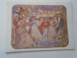 D203205  CPM - Mucha -Amants 1895 - Theatre De La Renaissance - Antwerpen 1990  Alphonse Mucha Briefkaartenboek -Atrium - Advertising