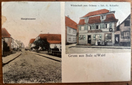 Gruss Aus Sulz U / Wald - Soultz Sous Forêt - Gasthaus Zum Ochsen - Inh. G. Schaeffer - 22/8/1927 - Other & Unclassified