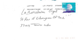 TIMBRE N° 4077  -  ASSOCIATION DE AIRES DE FRANCE - AU TARIF DU 1 10 06 AU 28 2 08  -  SEUL SUR LETTRE  -  2007 - Postal Rates