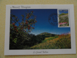 CARTE MAXIMUM CARD LE GRAND BALLON OBL ORD GUEBWILLER HAUT RHIN FRANCE - Mountains