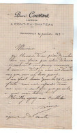 VP23.119 - 1893 - Lettre - M. Pierre CONSTANT, Cafetier à PONT - DU - CHATEAU ( Puy - De - Dôme ) - Petits Métiers