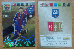 AC - 101 GERARD PIQUE  FC BARCELONA  FANS FAVORITE  PANINI FIFA 365 2018 ADRENALYN TRADING CARD - Trading Cards